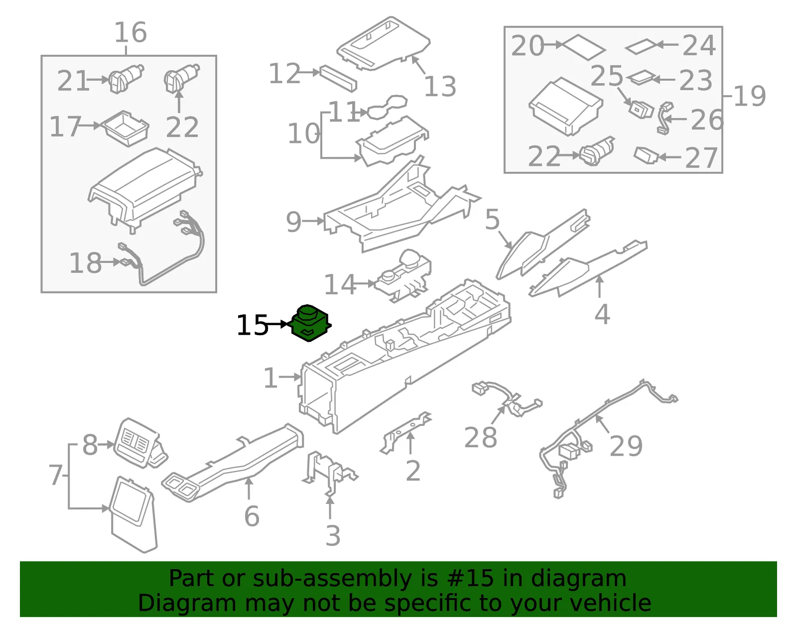 Adjust Switch - Kia (96540-J6000) - view 2