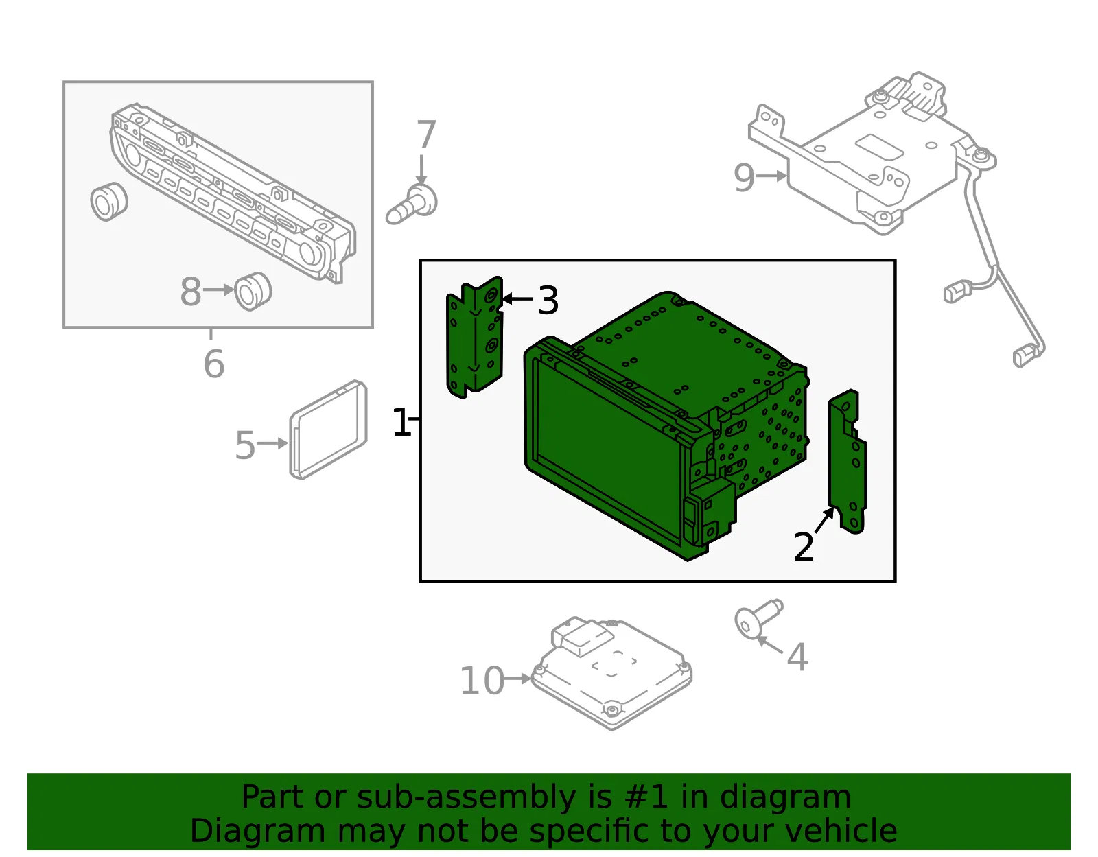 Display Unit - Kia (96560-D5420WK) - view 2