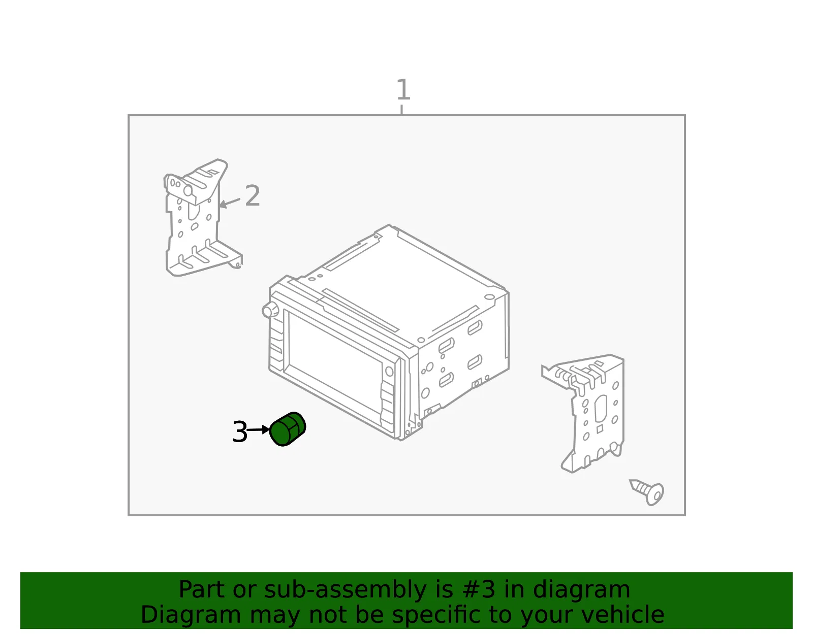 Display Unit Knob - Kia (96563-4D400VA) - view 2