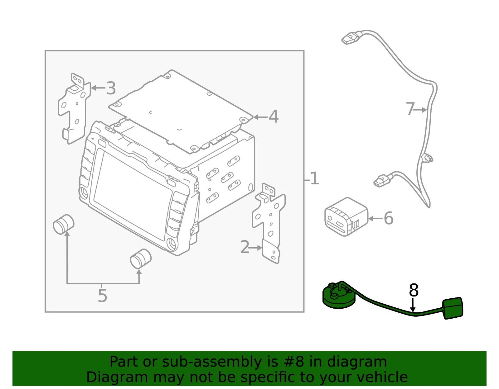 Microphone - Kia (96575-3W000ED) - view 2