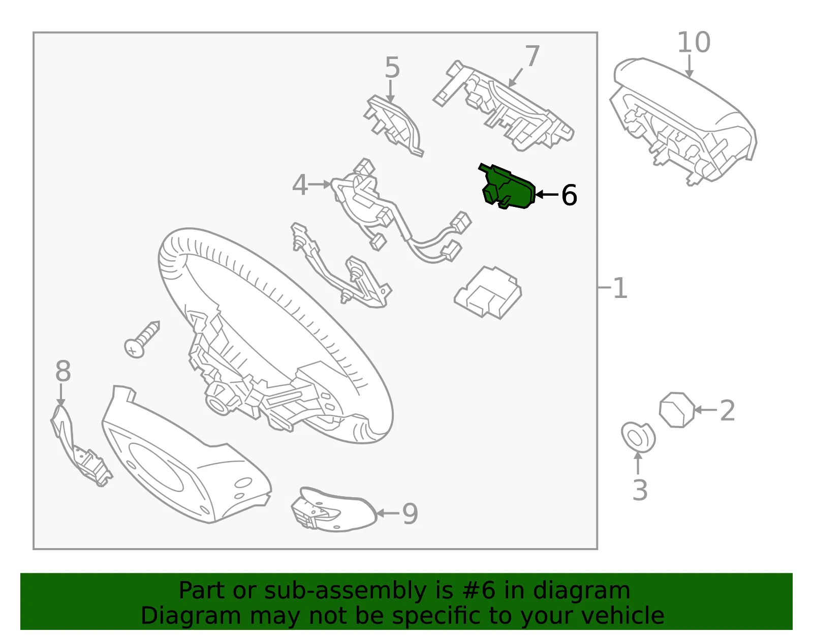 Radio Switch - Kia (96700-1W010CA) - view 2