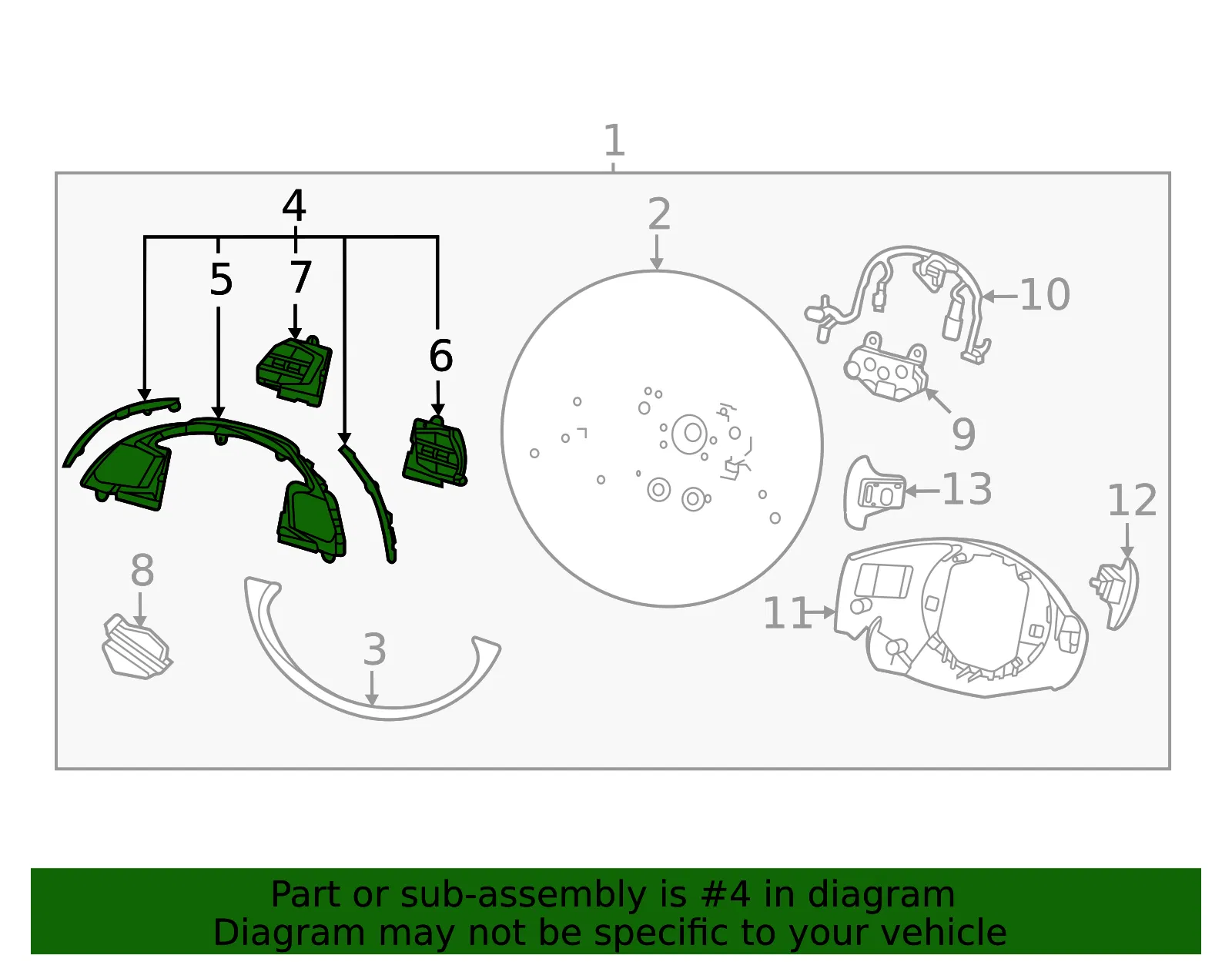 Switch Assembly - Kia (96700-CV990WK) - view 2