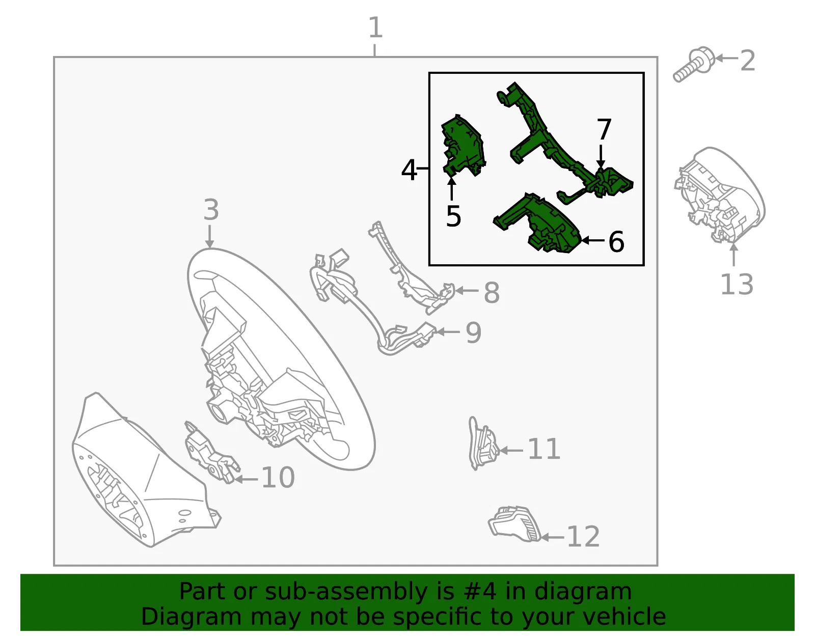 Switch Assembly - Kia (96700-D9340WK) - view 2