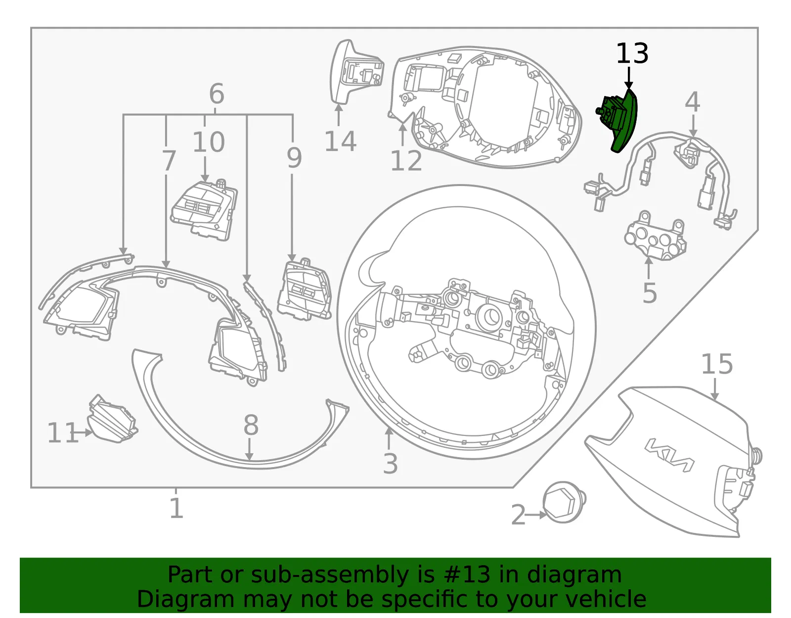 Paddle Switch - Kia (96780-AT000) - view 2