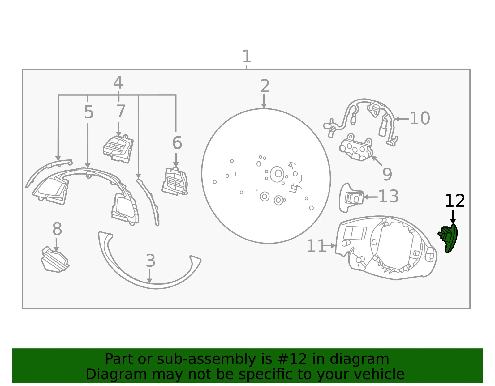 Paddle Switch - Kia (96780-CV000) - view 2
