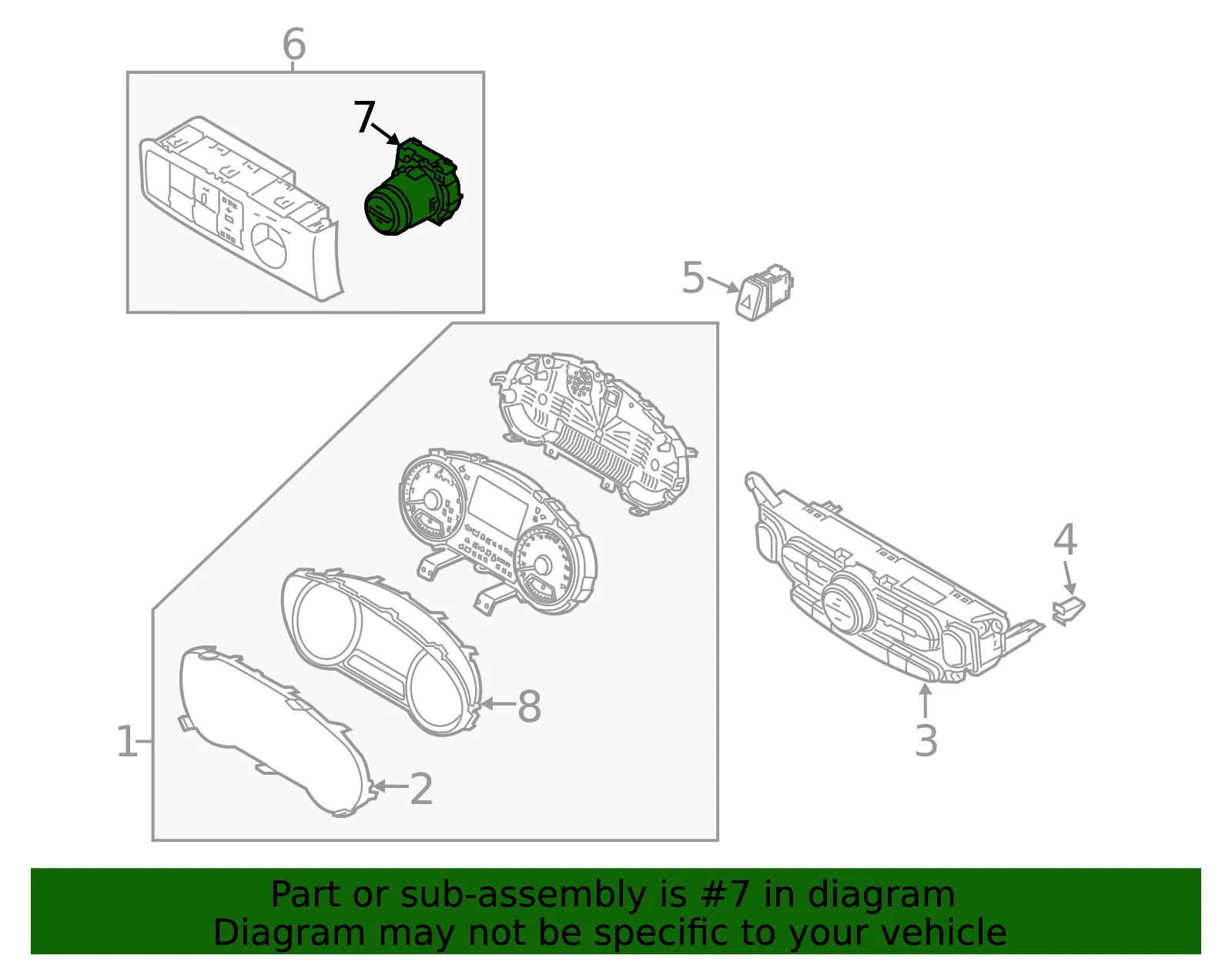 Light Switch - Kia (96790-B2600BF6) - view 2
