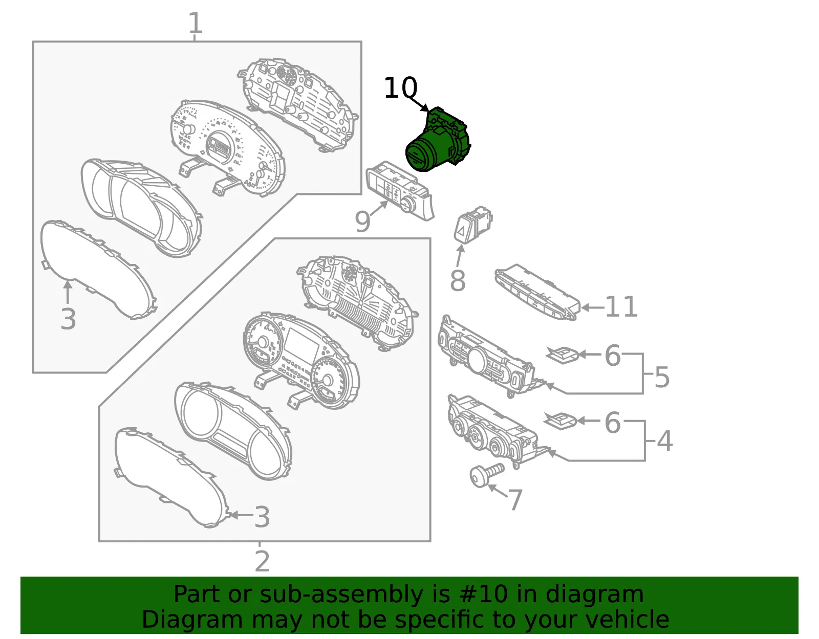 Light Switch - Kia (96790-B2600GA3) - view 2