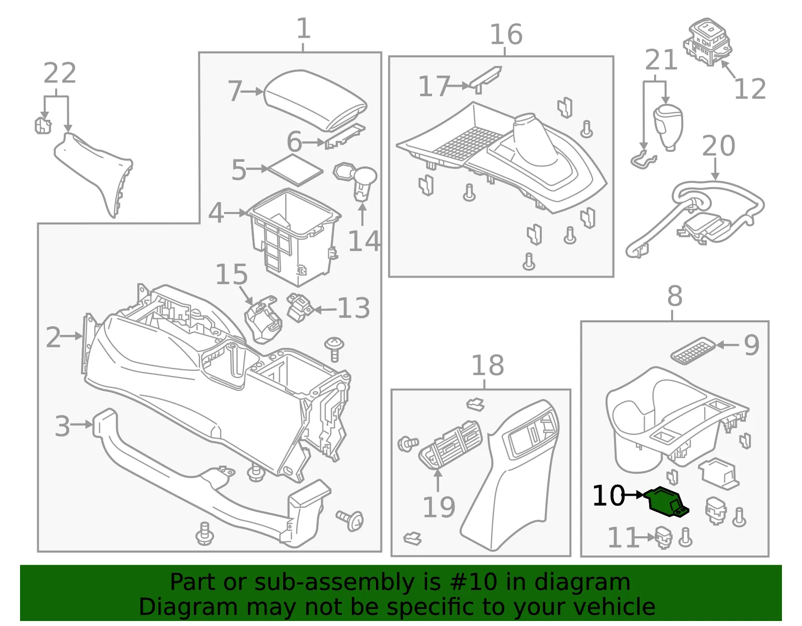 Switch Panel - Driver's Side (LH) - Nissan (96939-4CE1A) - view 2