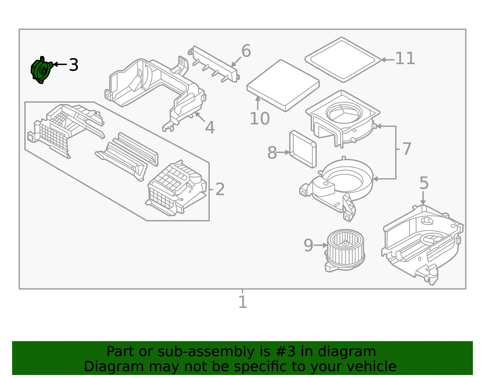 Actuator - Kia (97124-CV000) - view 2