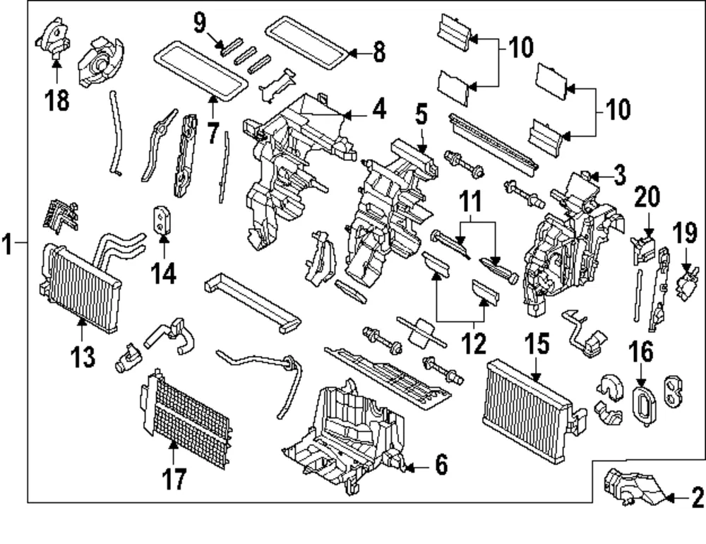 HVAC Defrost Mode Door Actuator - Kia (97154-AA000)