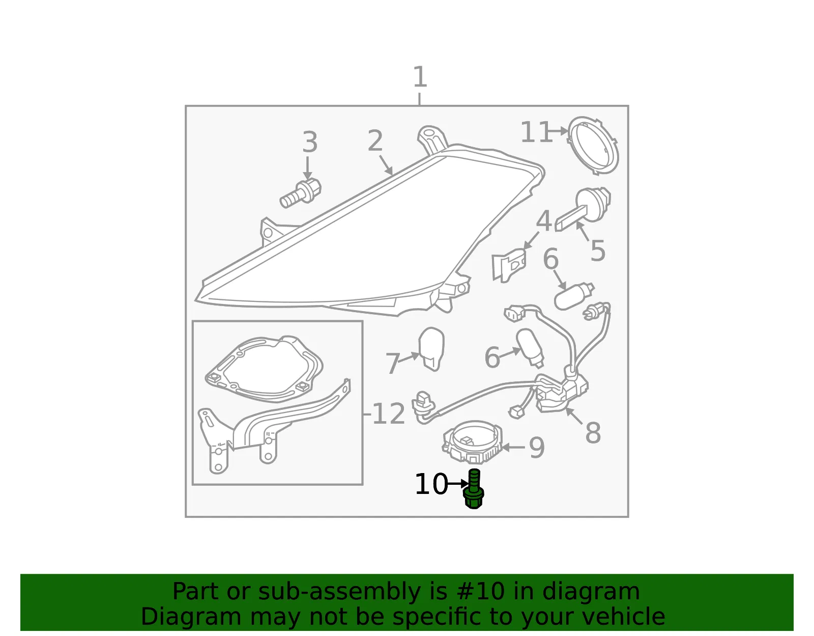 Control Module Bolt - Nissan (97197-AD711) - view 2
