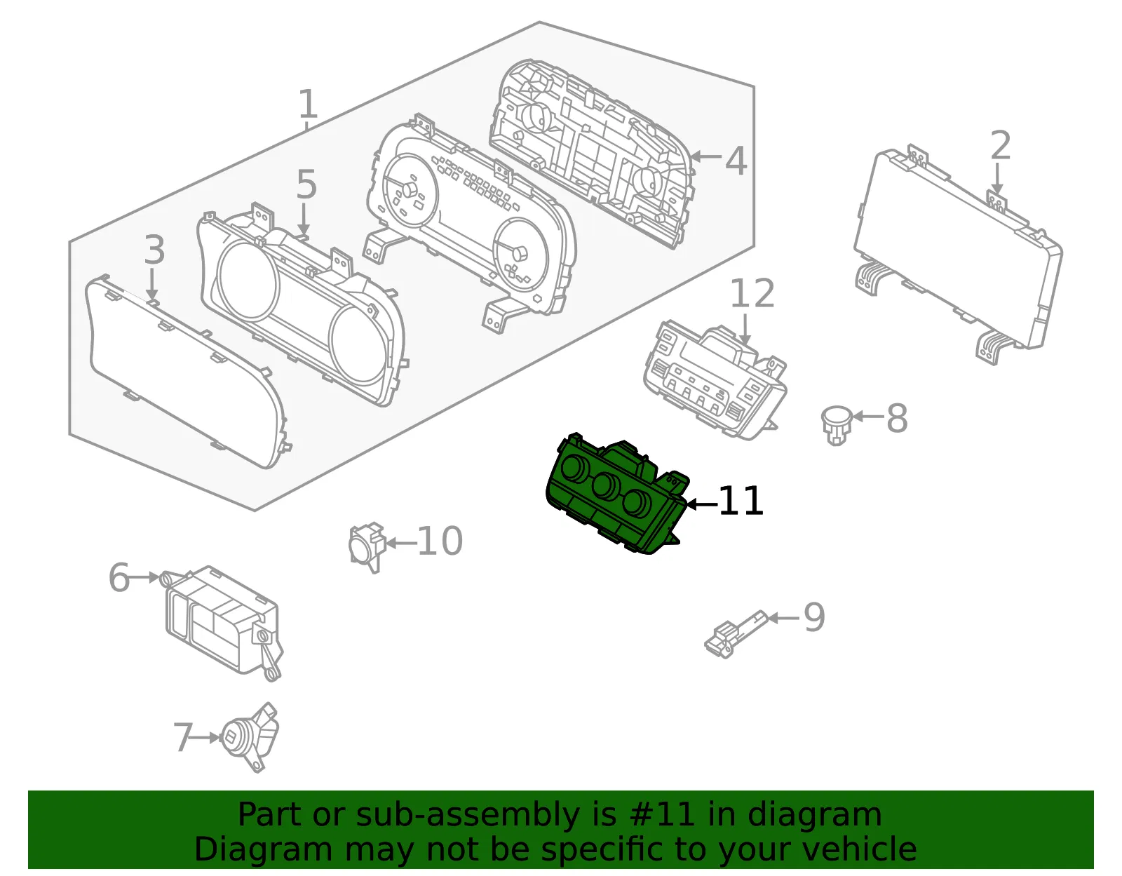 Switch Assembly - Kia (97250-R5080FHL) - view 2