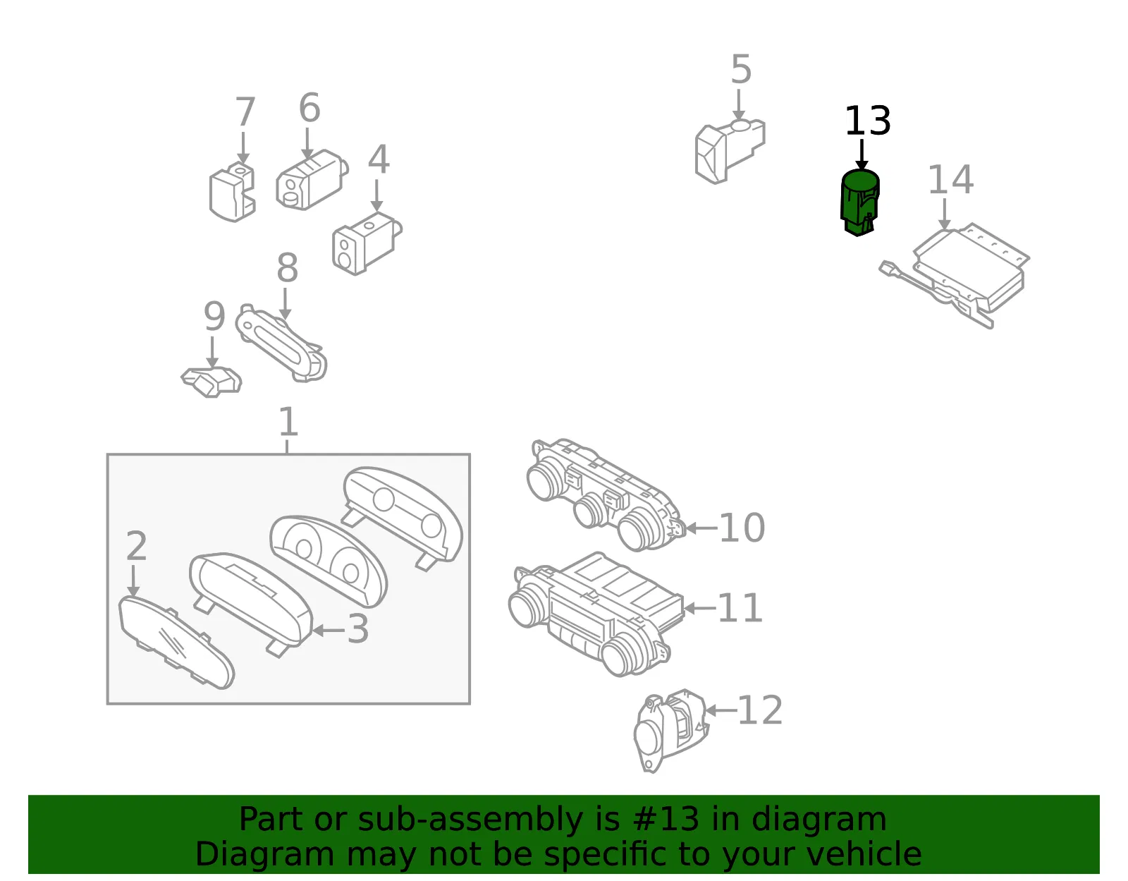 Light Sensor - Kia (97253-1D100) - view 2
