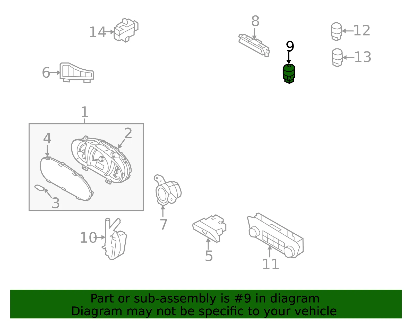 Light Sensor - Kia (97253-3W200) - view 2