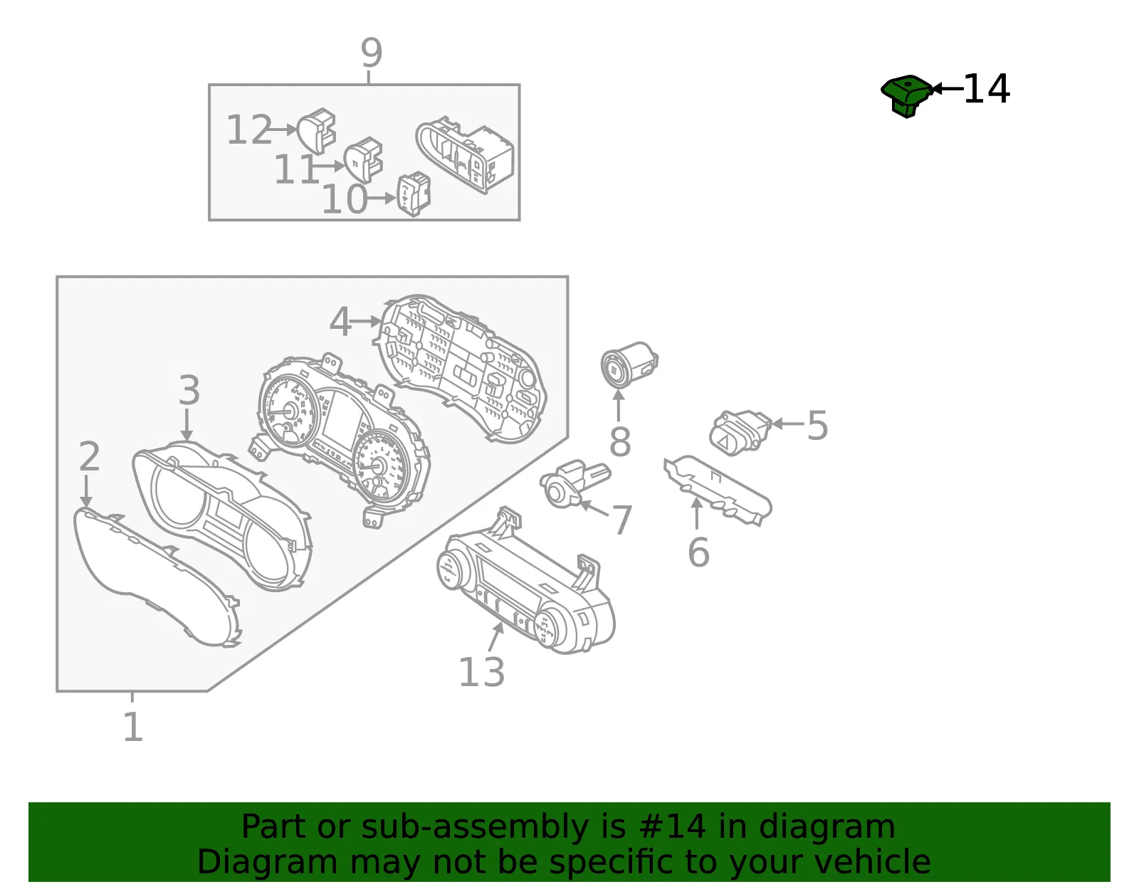 Sunload Sensor - Kia (97253-3X000) - view 2