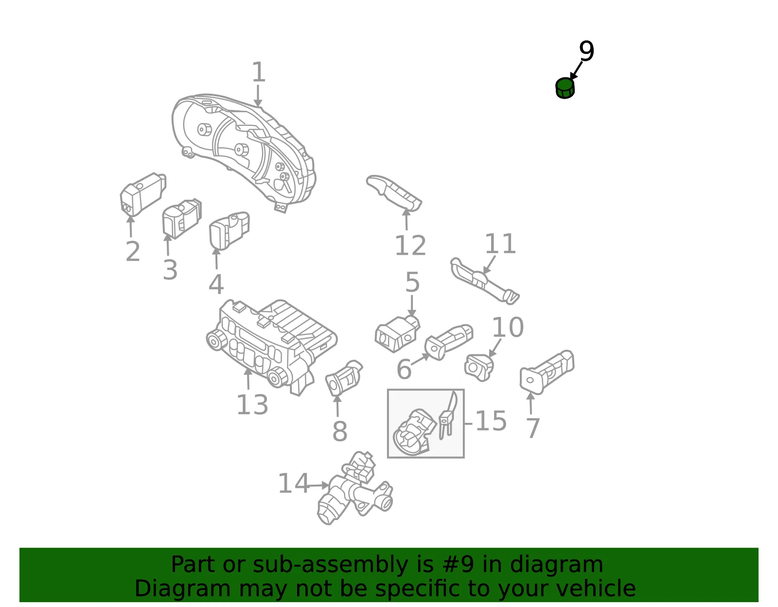 Auto Lamp Sensor - Kia (97253-4D000) - view 2