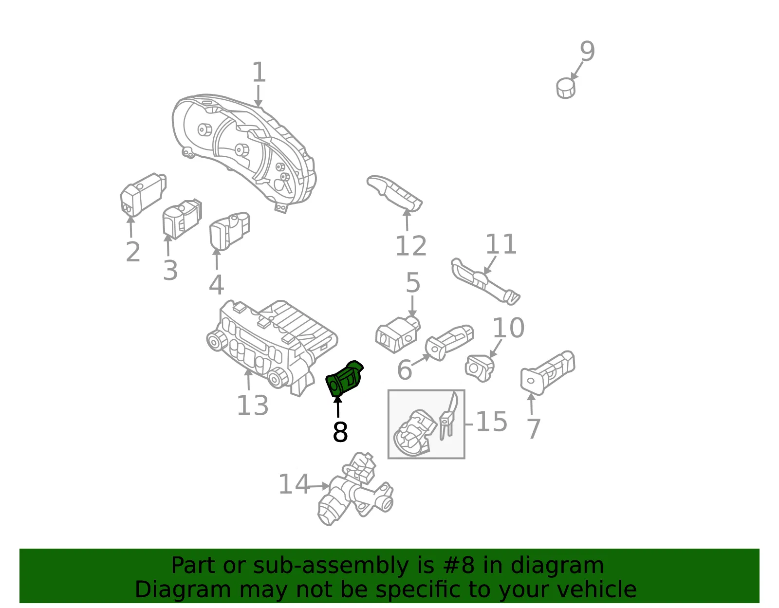 Sensor - Kia (97270-4D100) - view 2