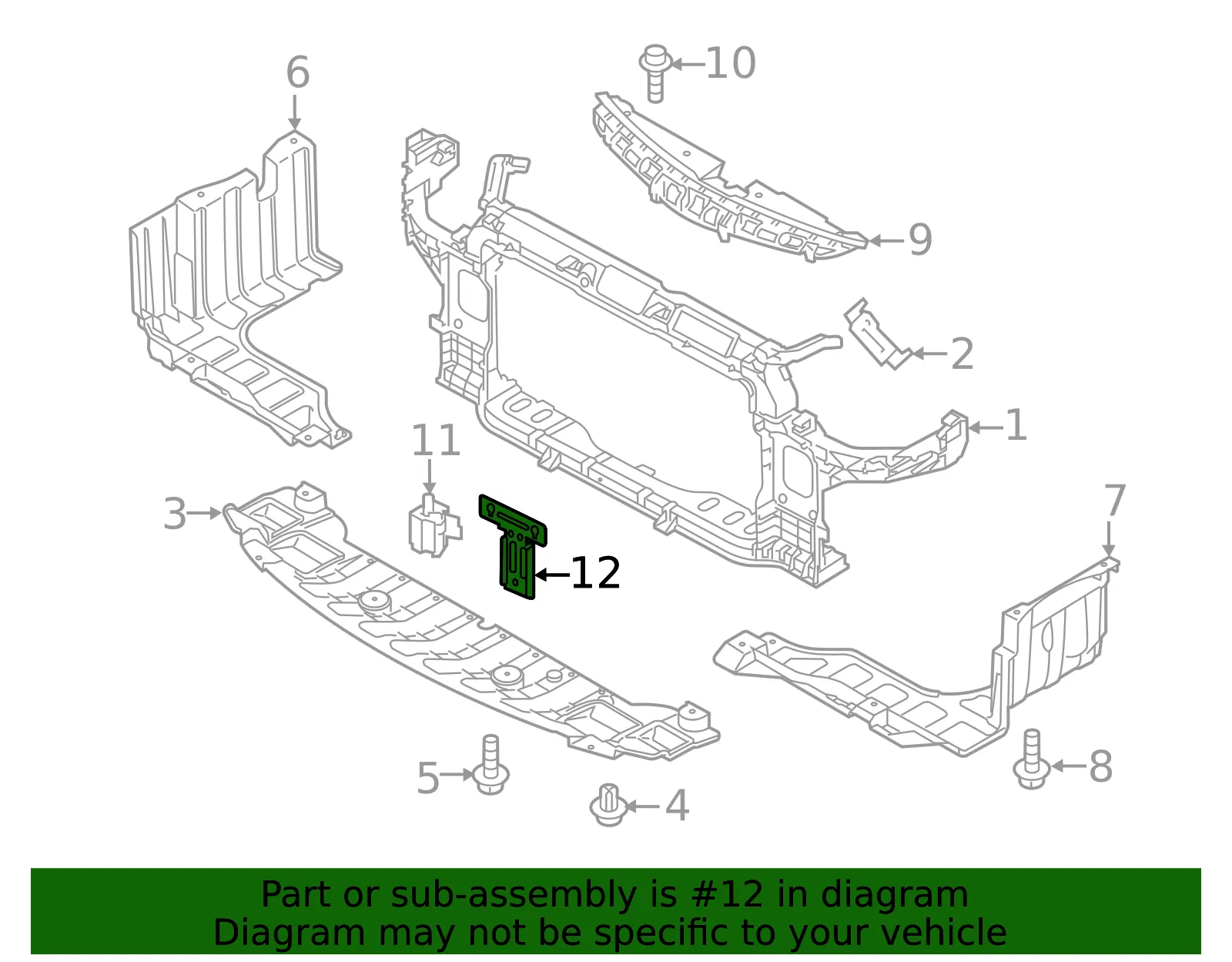 Temp Sensor Mount Bracket - Kia (97281-3X000) - view 2