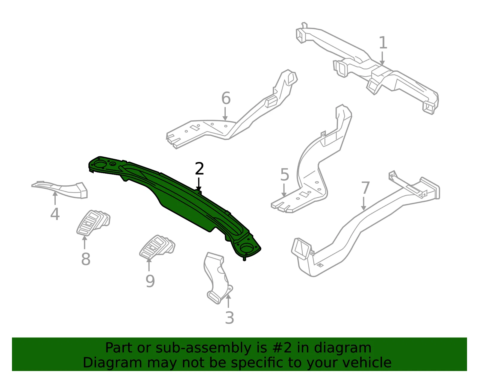 Defroster Nozzle - Kia (97350-2T000) - view 2