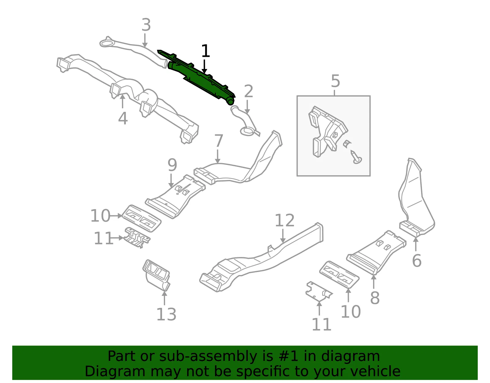 Defroster Nozzle - Kia (97350-3F005) - view 2