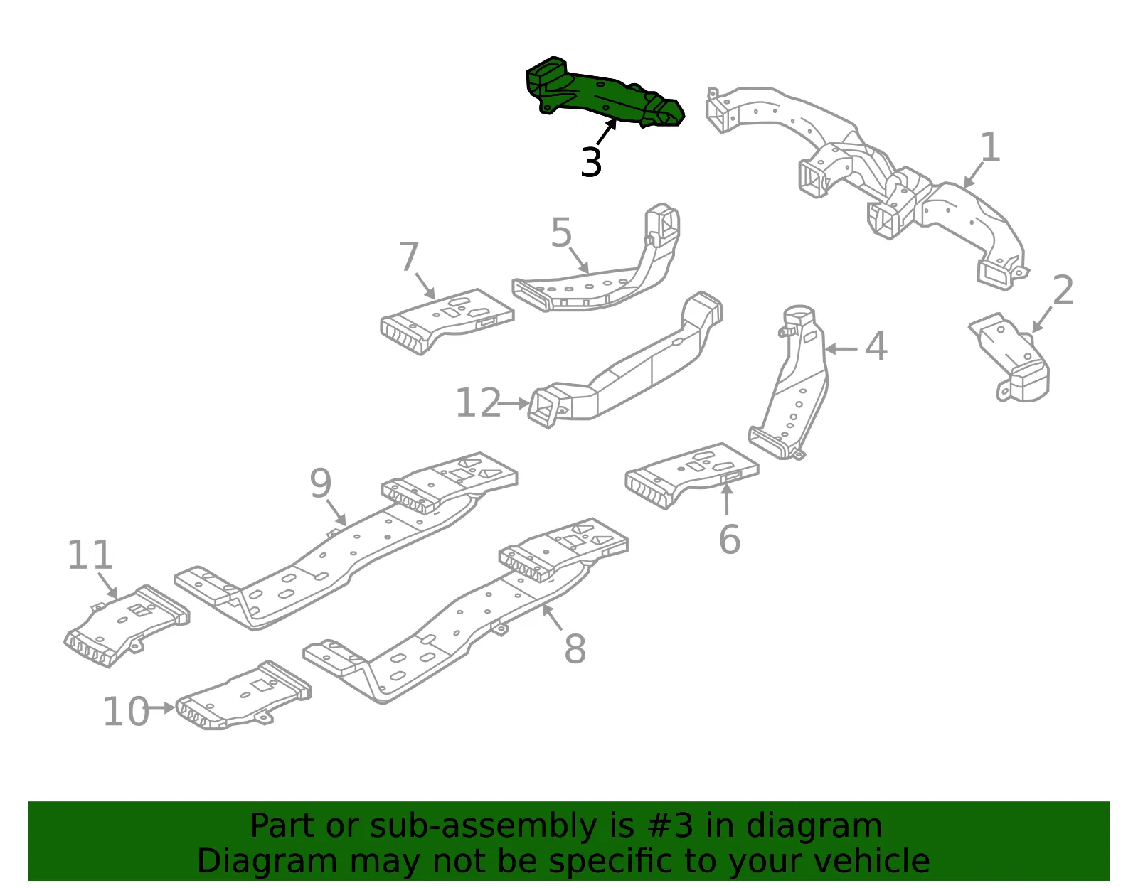 Defroster Nozzle - Kia (97380-C6000) - view 2