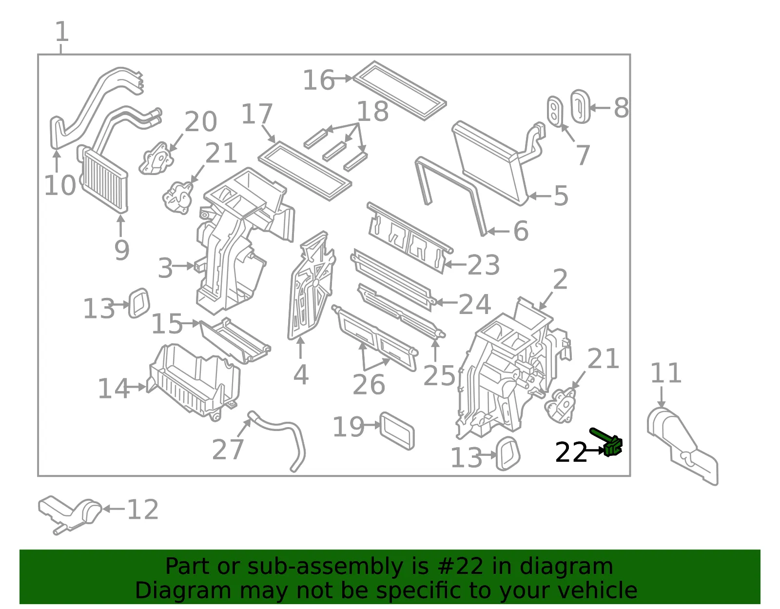 A/C Evaporator Temperature Sensor - Kia (97614-3S100) - view 3