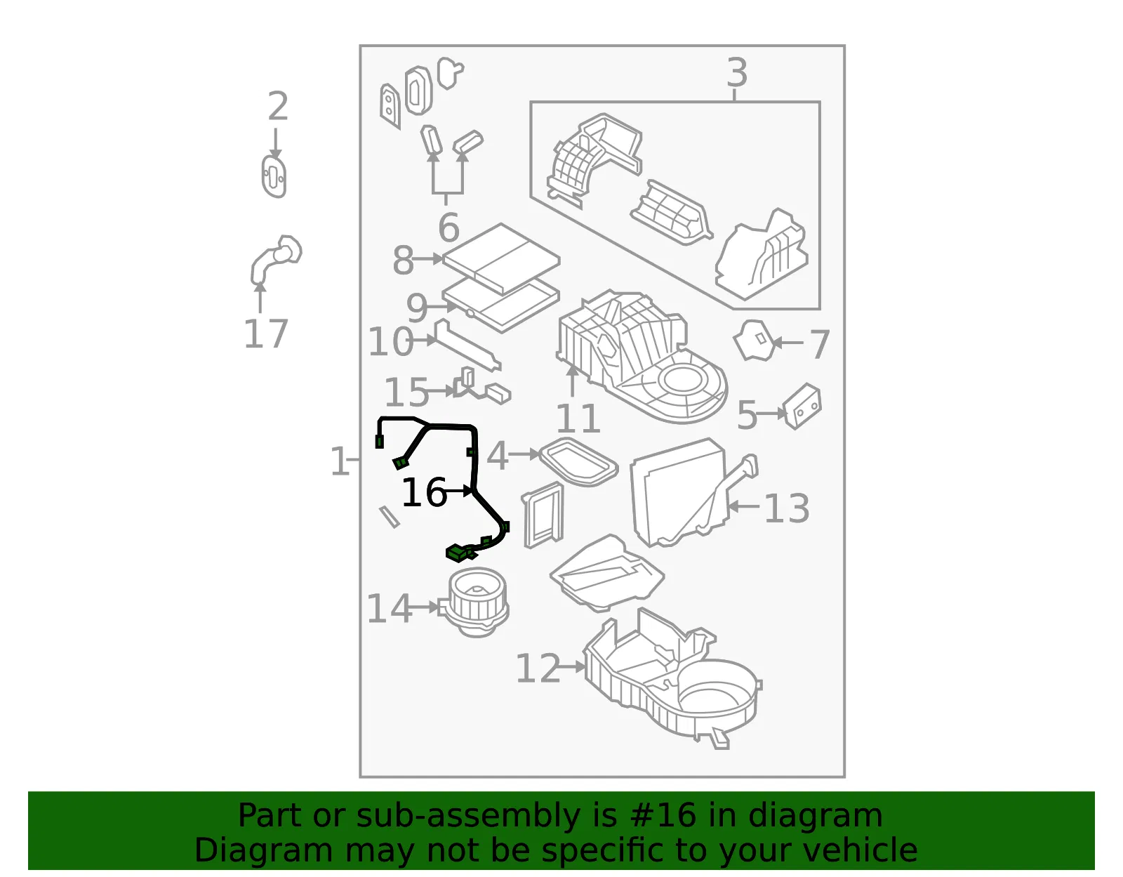Wire Harness - Kia (97627-3E260) - view 2