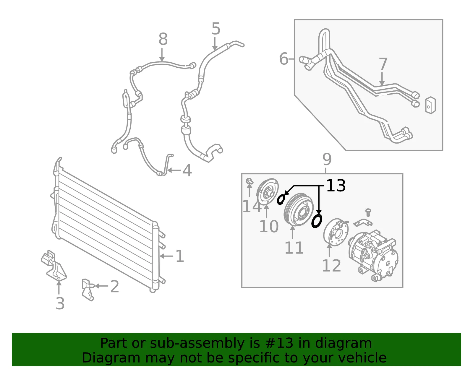 Coil Snap Ring - Kia (97648-3K120) - view 2