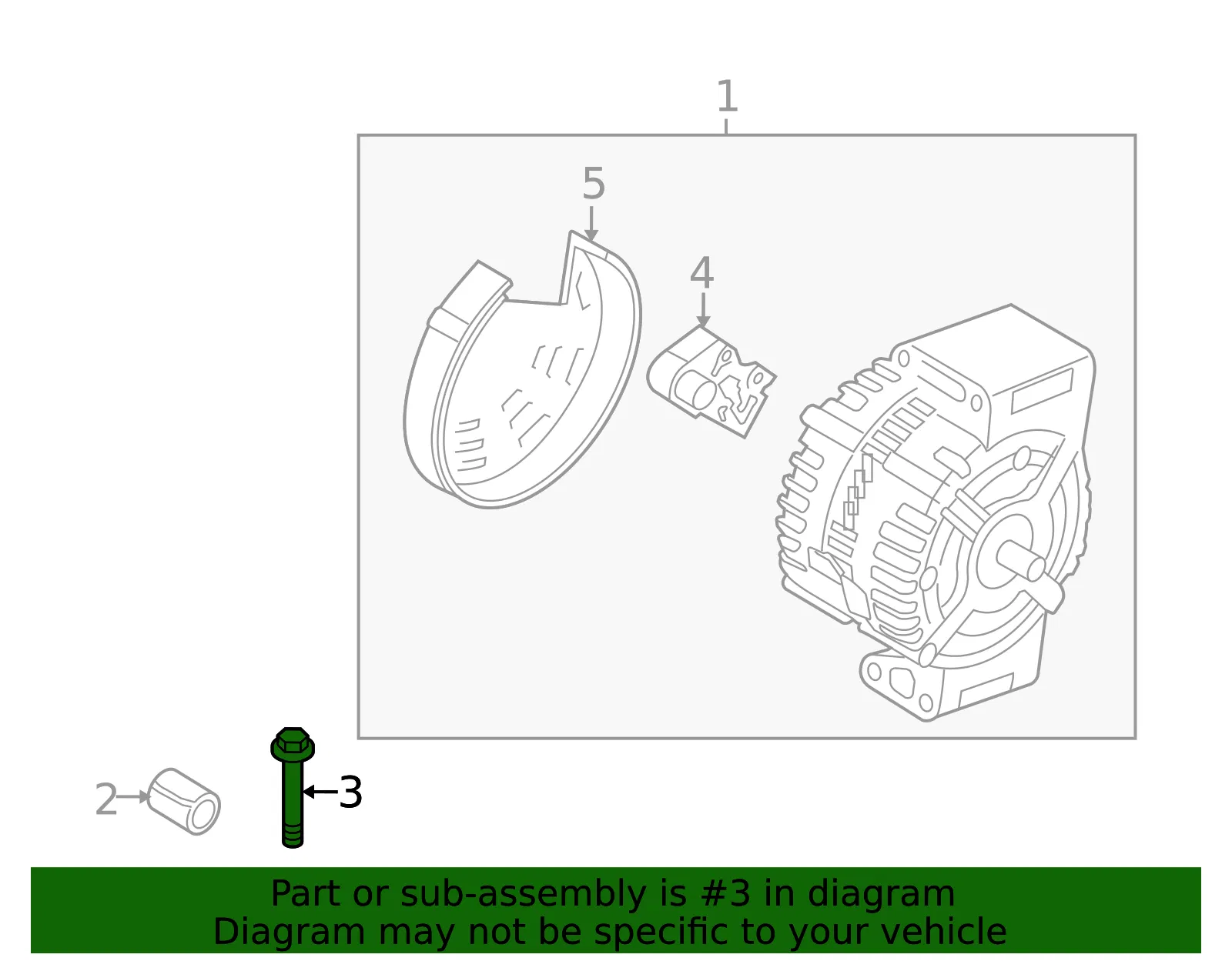 Alternator Bolt - Volvo (982807) - view 3
