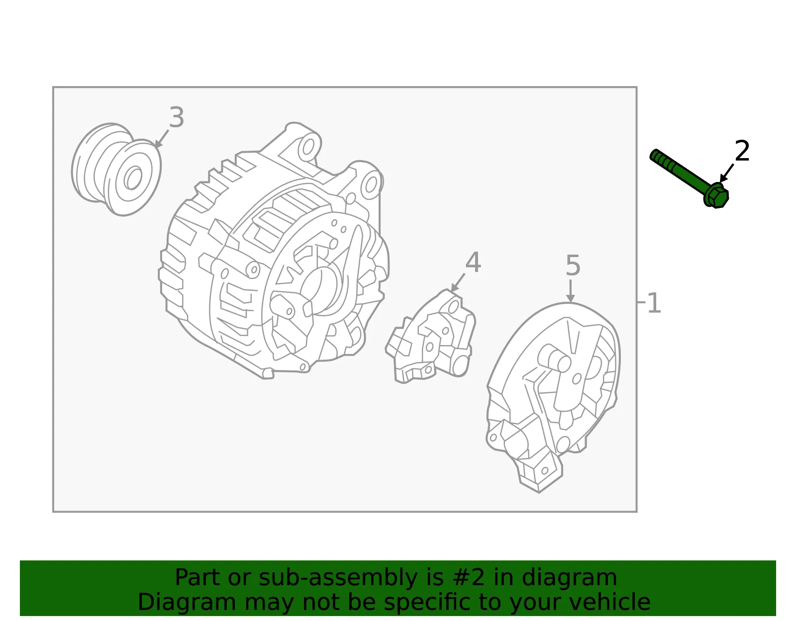 Alternator Bracket Bolt - Volvo (982826) - view 2