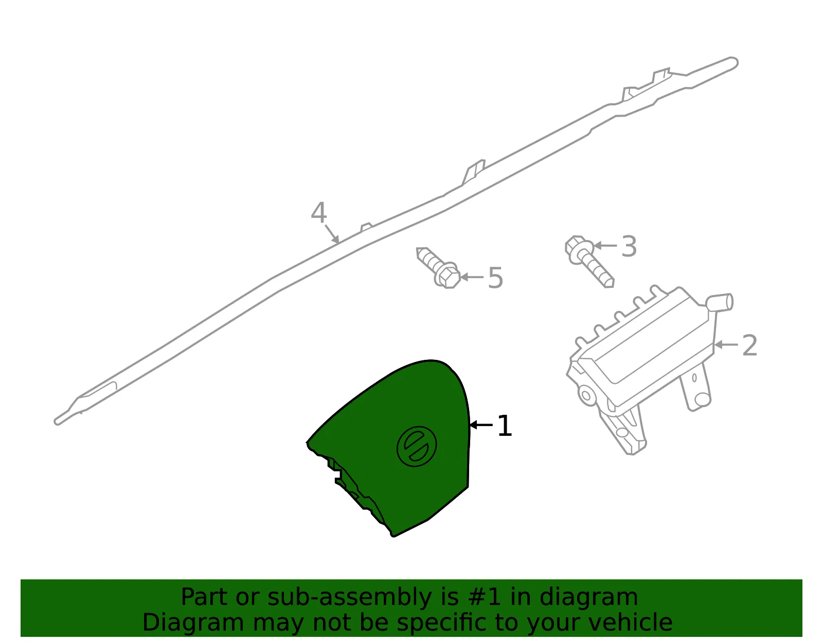 Driver Inflator Module - Nissan (98510-9FT8A) - view 2