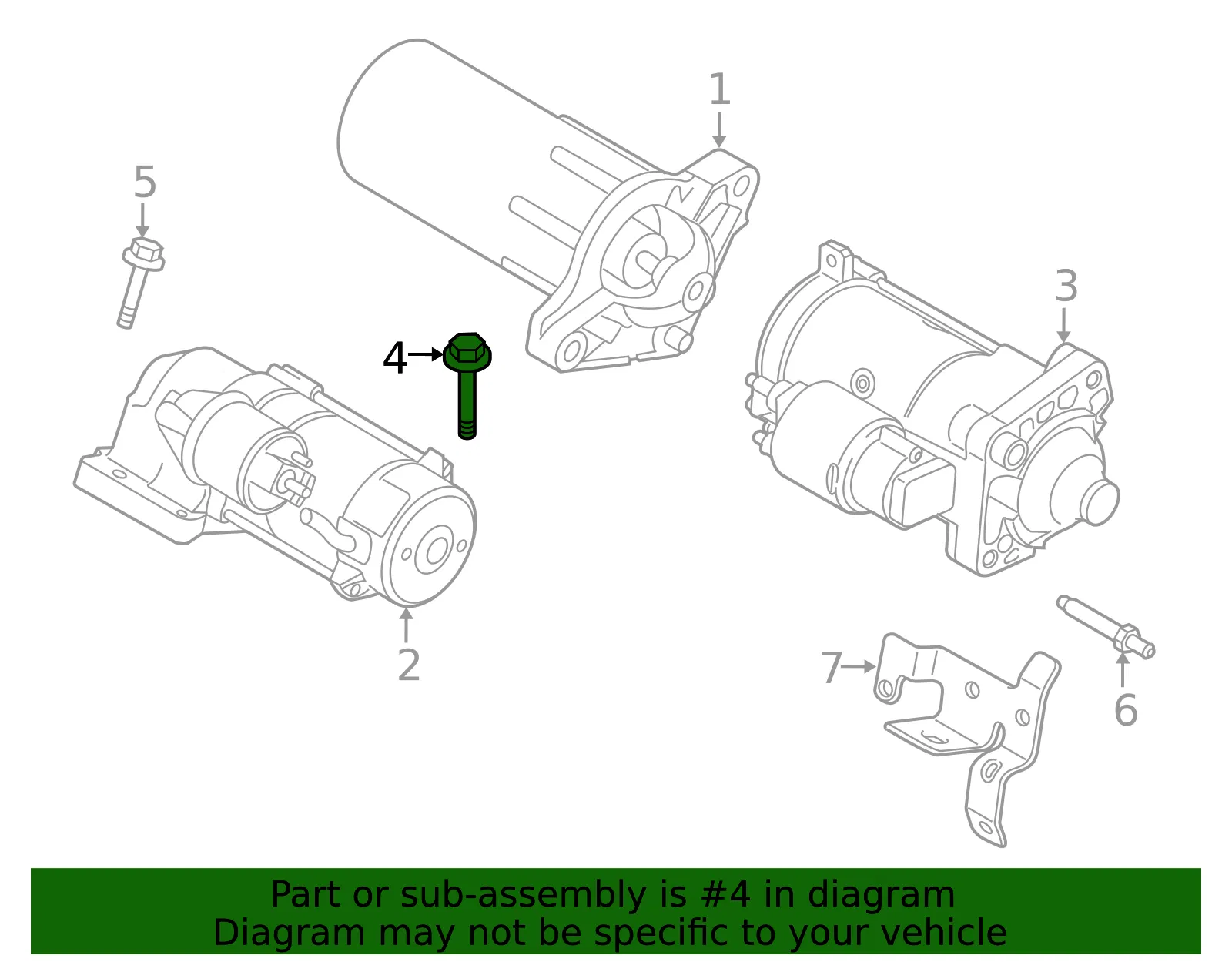 Starter Bolt - Volvo (985193) - view 2
