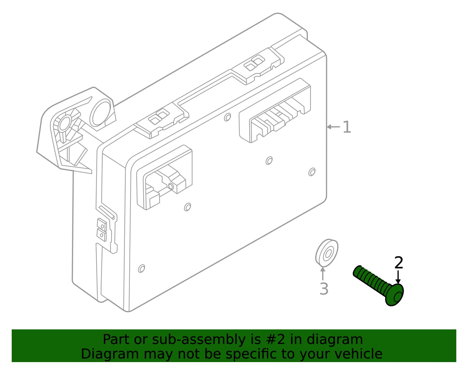 HVAC Control Module Bolt - Volvo (986047) - view 3