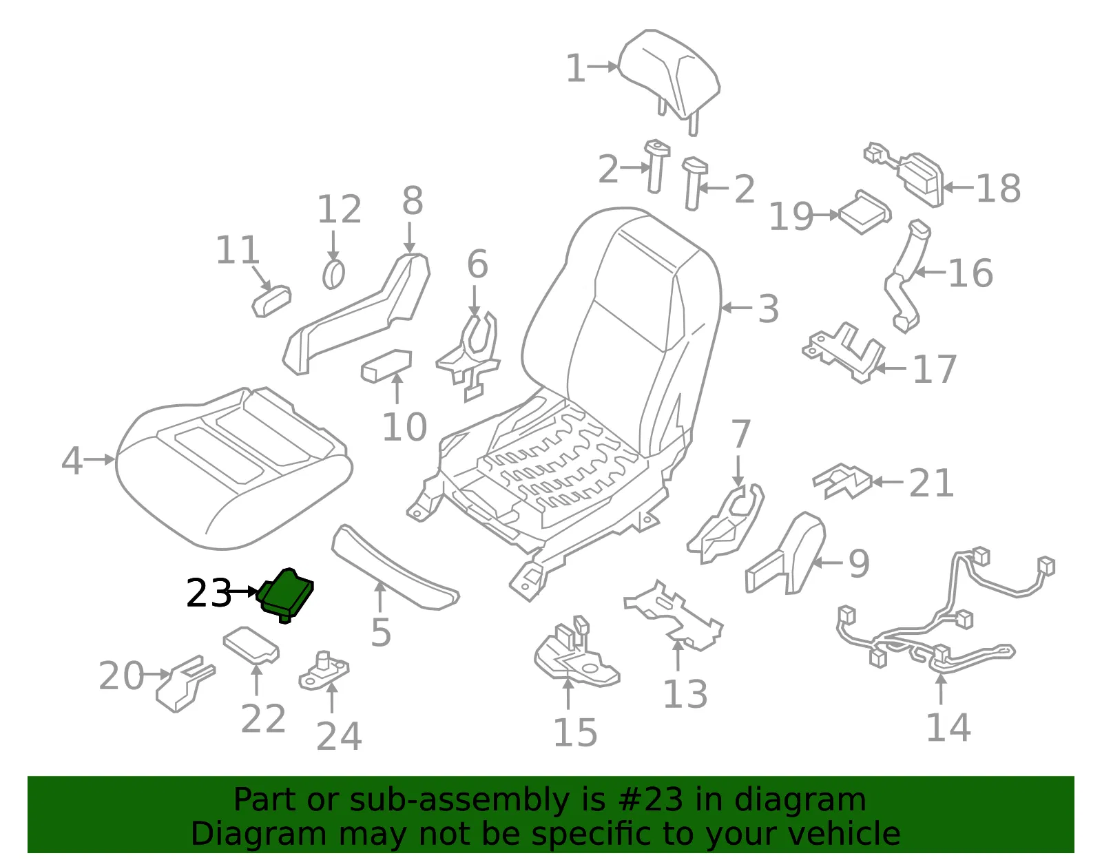 Occupant Sensor Controller Assembly - Nissan (98856-4RB0A) - view 2