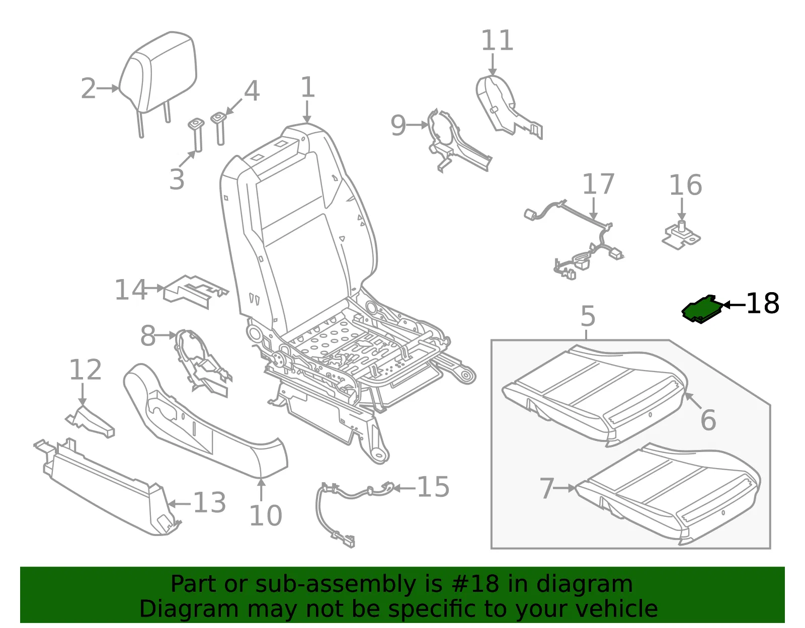 Occupant Sensor Controller Assembly - Nissan (98856-9BU0B) - view 2