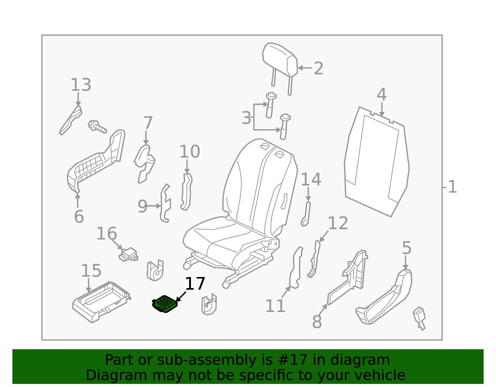 Occupant Sensor Controller Assembly - Nissan (98856-9SE8A) - view 3