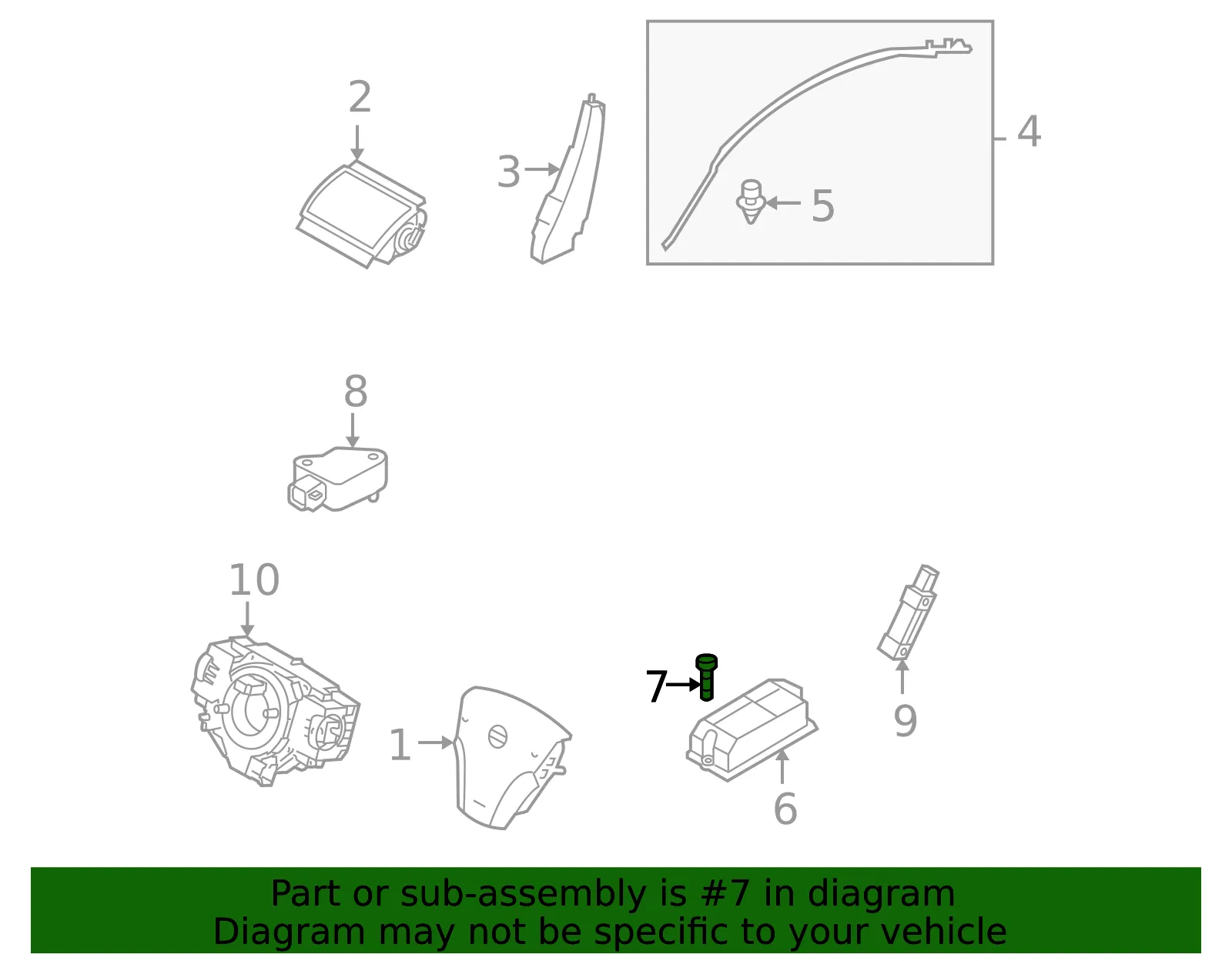 Air Bag Control Module Bolt - Volvo (989122) - view 2