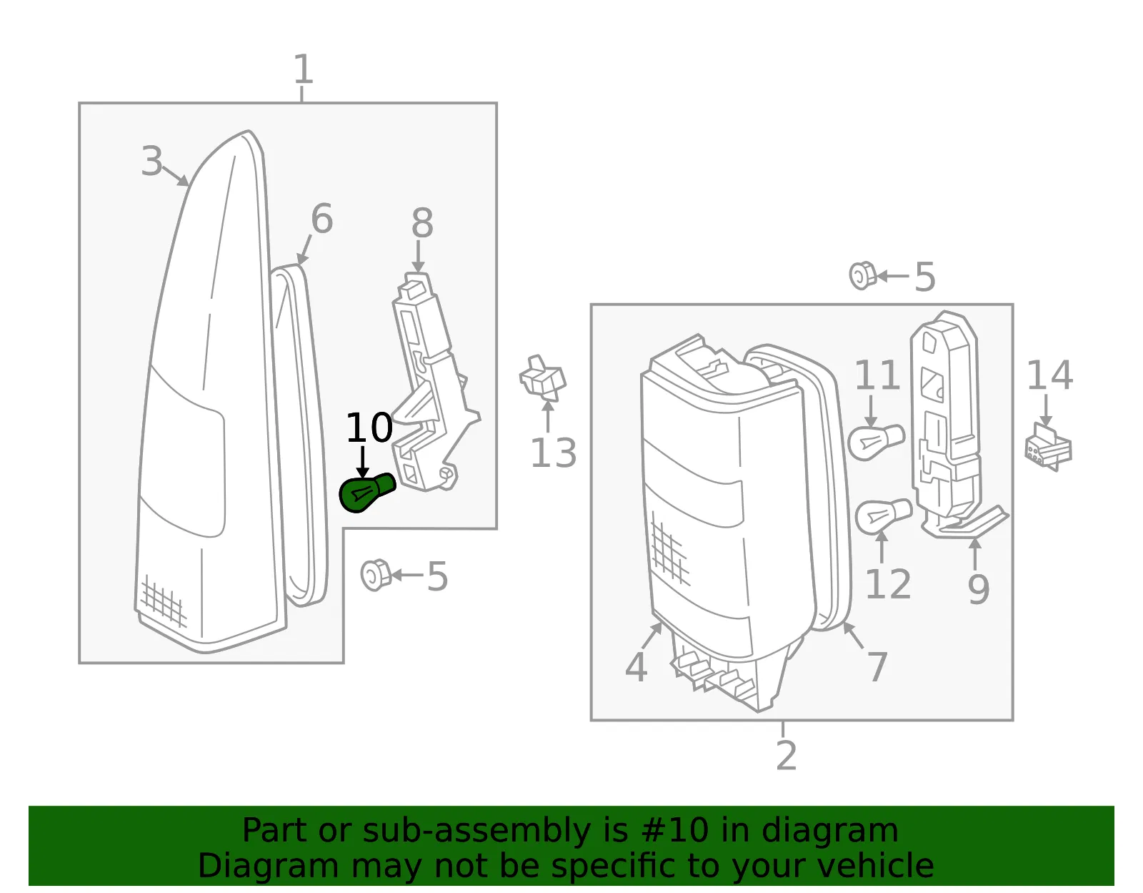 Tail Light Bulb - Volvo (989758) - view 3