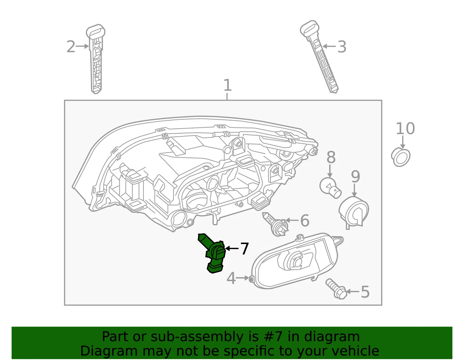 High Beam Bulb - Volvo (989829) - view 3
