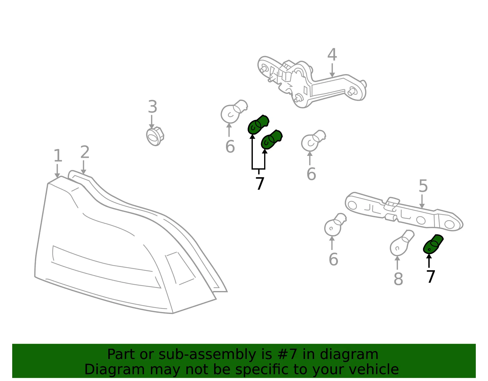 Tail Light Bulb - Volvo (989841) - view 3