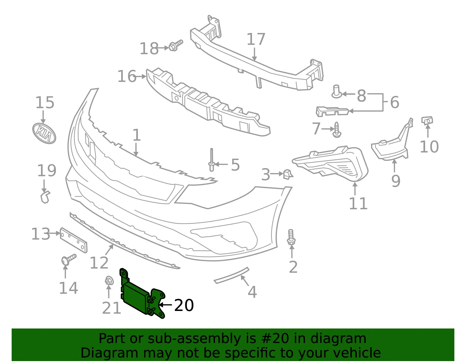 Distance Sensor - Kia (99110-A8500) - view 2