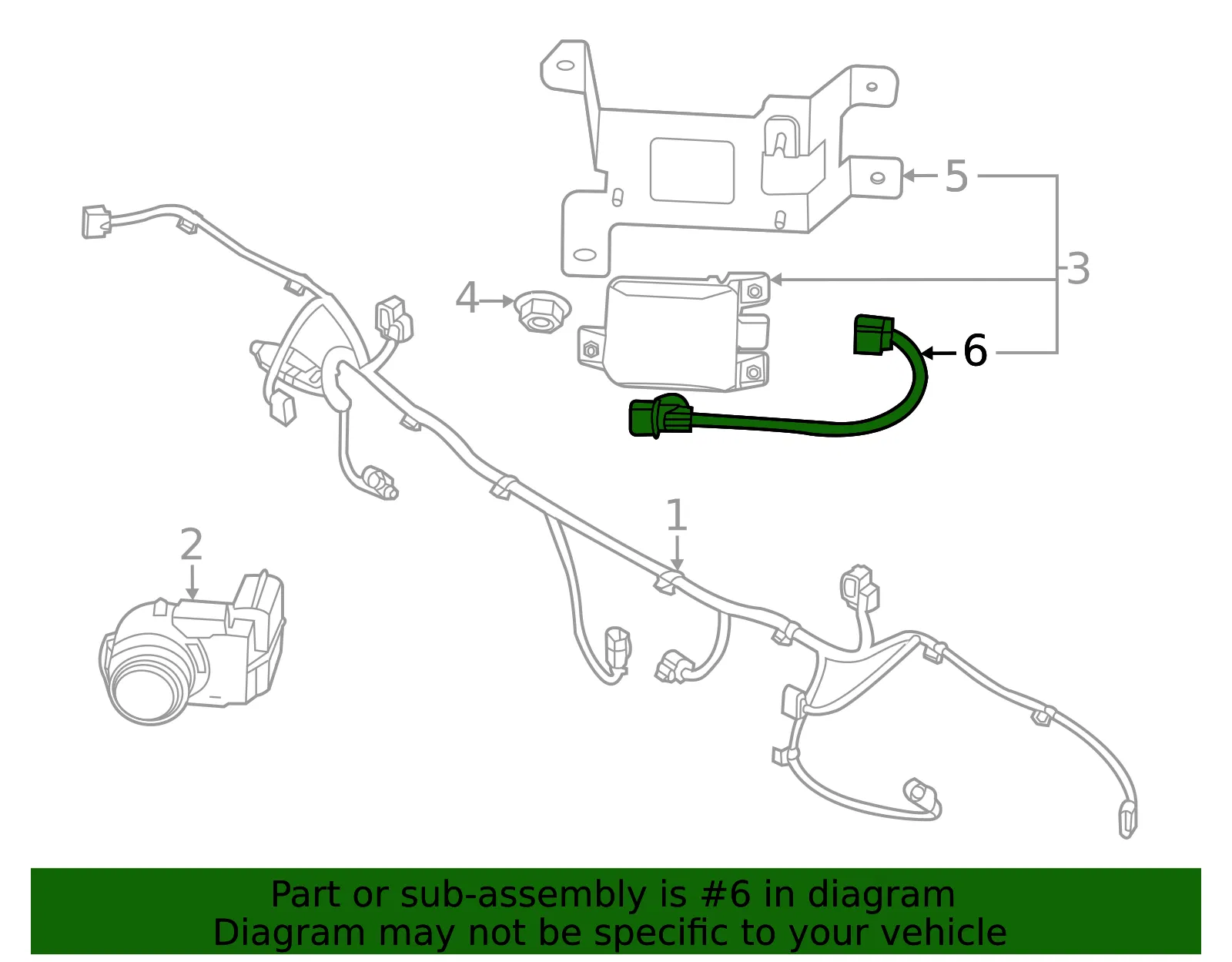 Blind Spot Radar Wire - Kia (99157-K0000) - view 2
