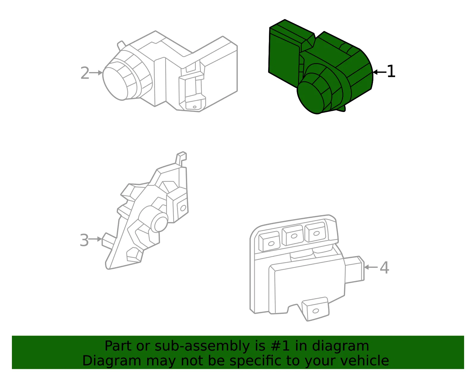 Park Sensor - Kia (99310-CV800DU3) - view 2