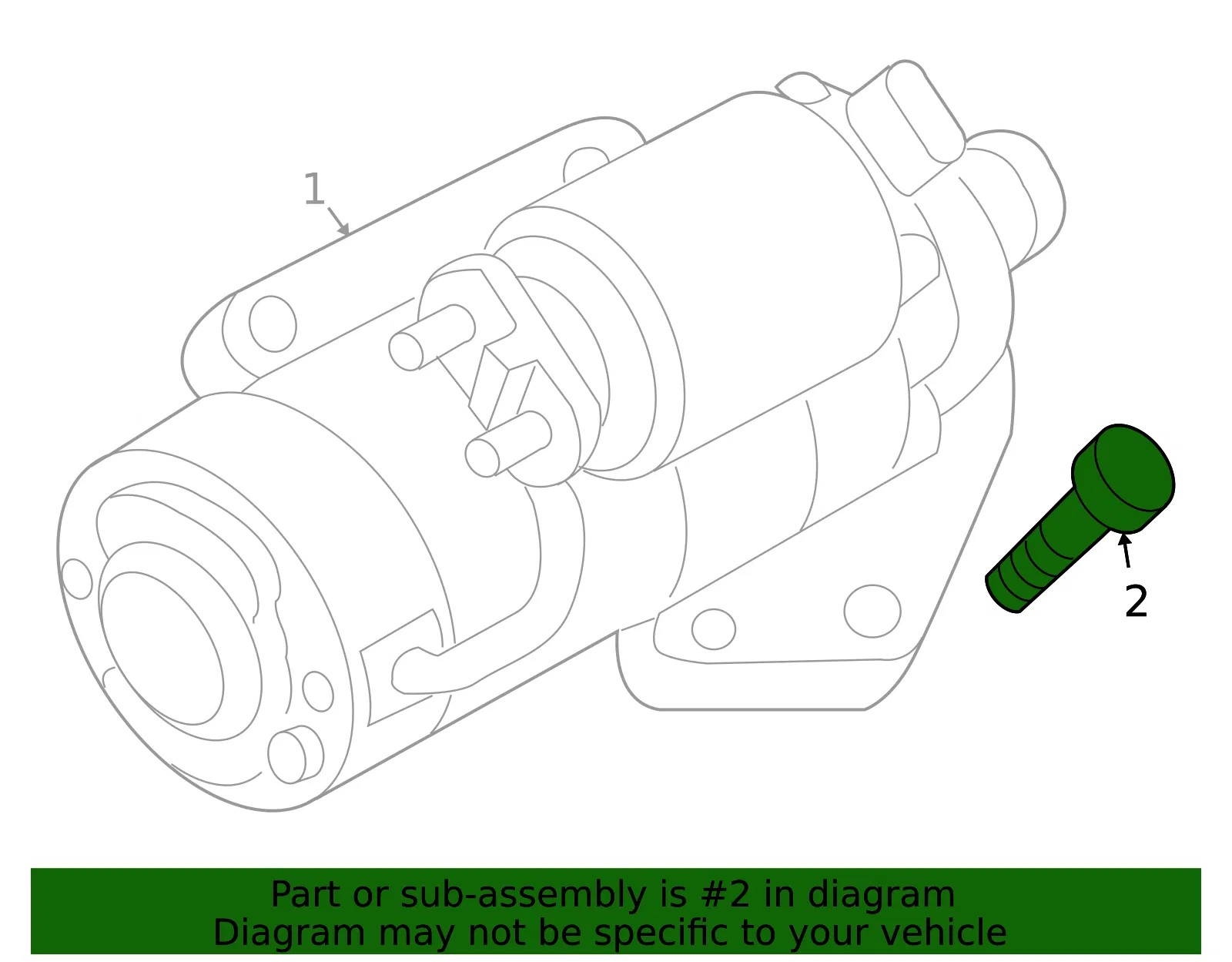 Starter Bolt - Mazda (994501030) - view 2