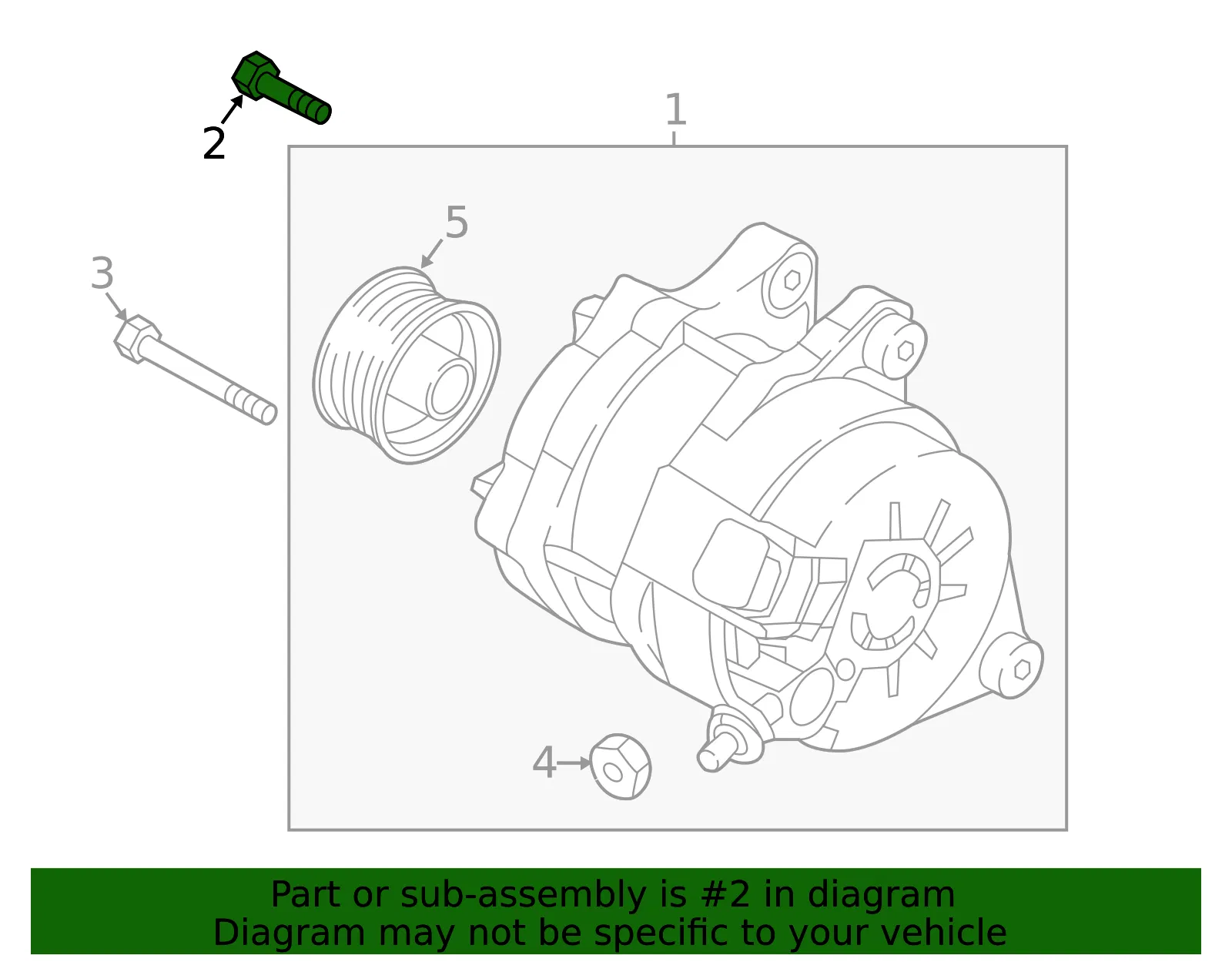 Alternator Bracket Bolt - Mazda (994501070) - view 2