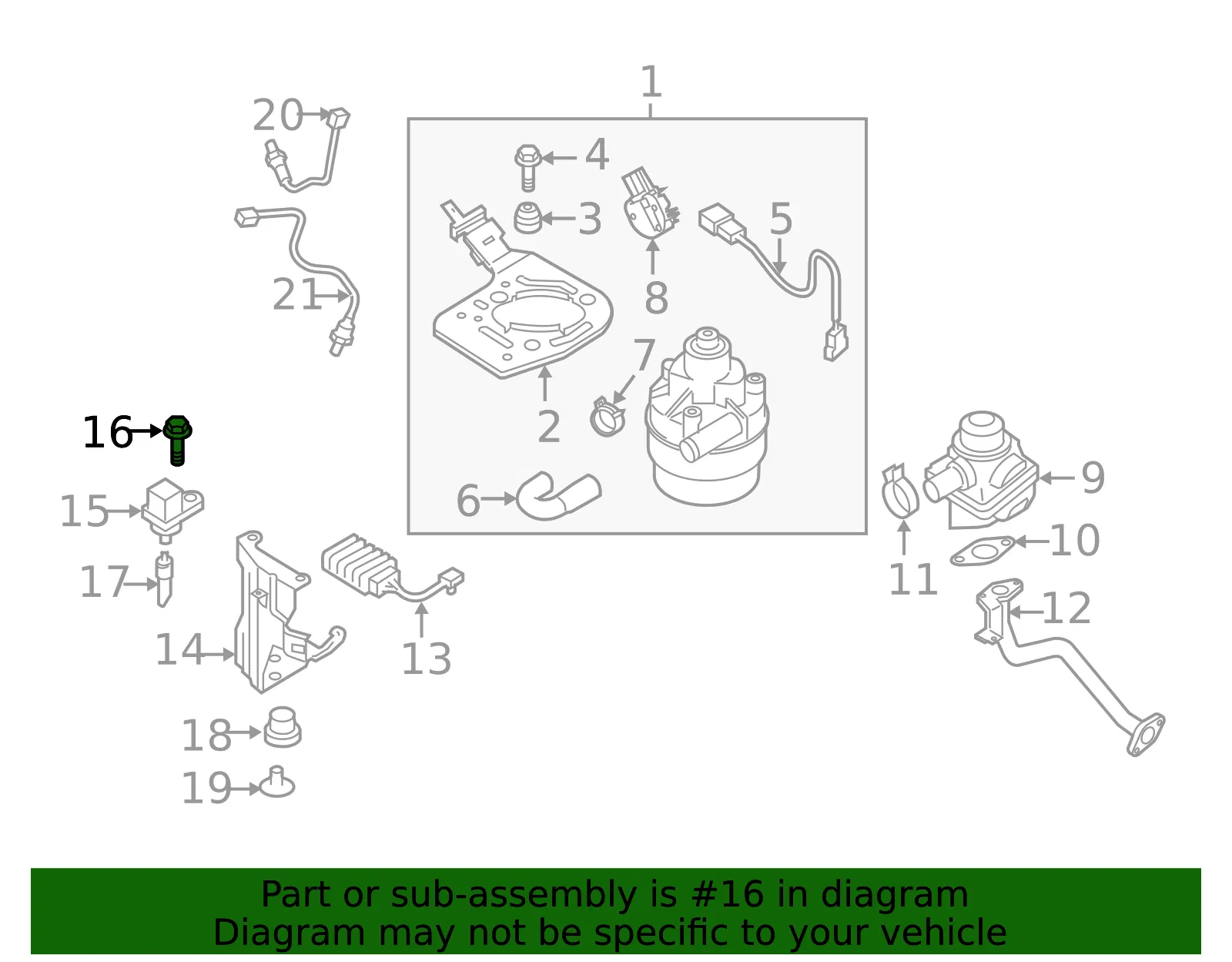 Boost Sensor Bolt - Mazda (997860616b) - view 2
