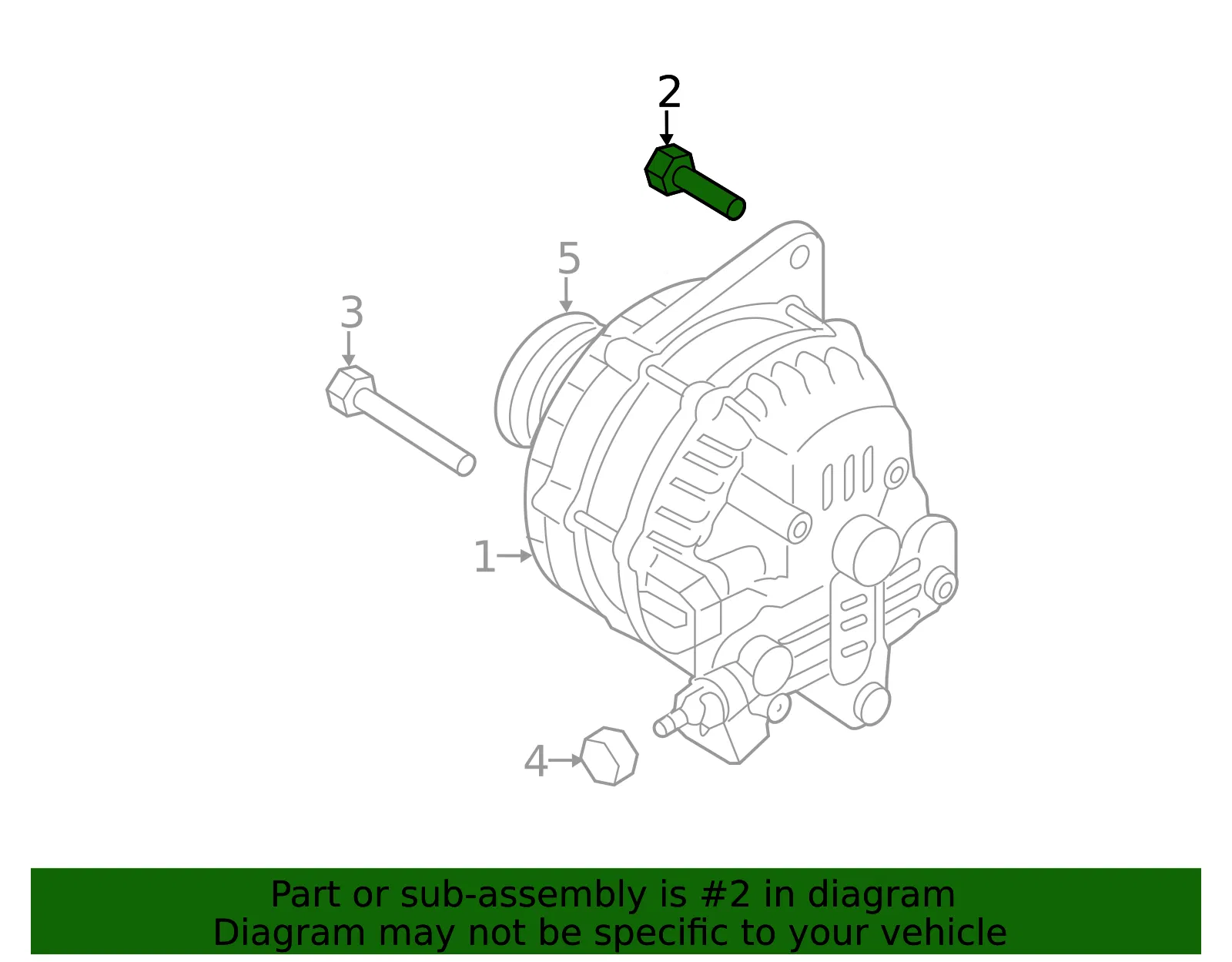 Alternator Bolt - Mazda (997941030) - view 2
