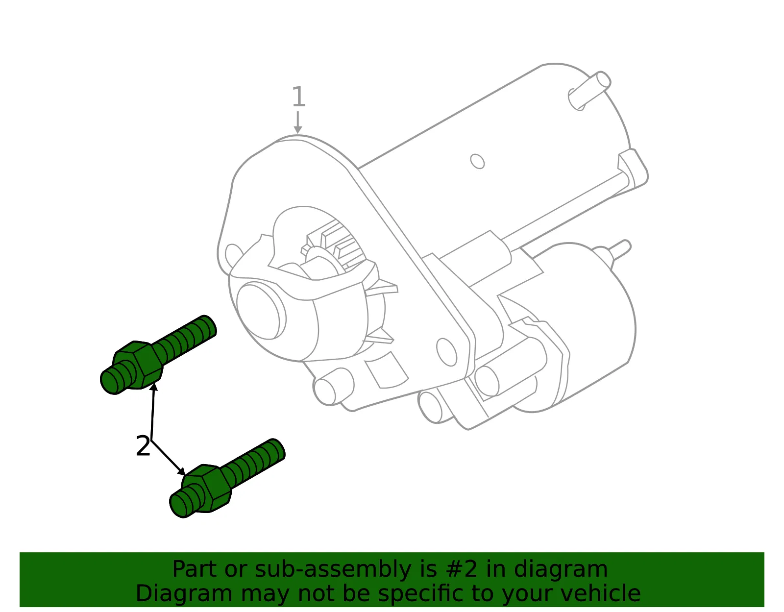 Starter Bolt - Volvo (998076) - view 2