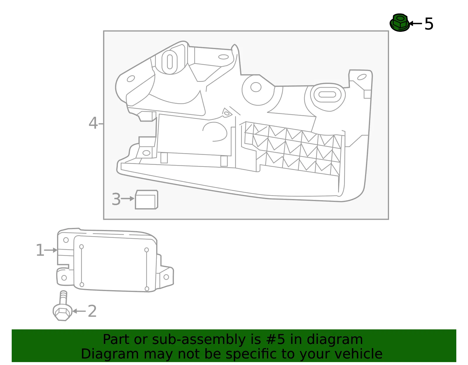 Blind Spot Detection System Warning Sensor Nut - Mazda (9989-10-600) - view 3