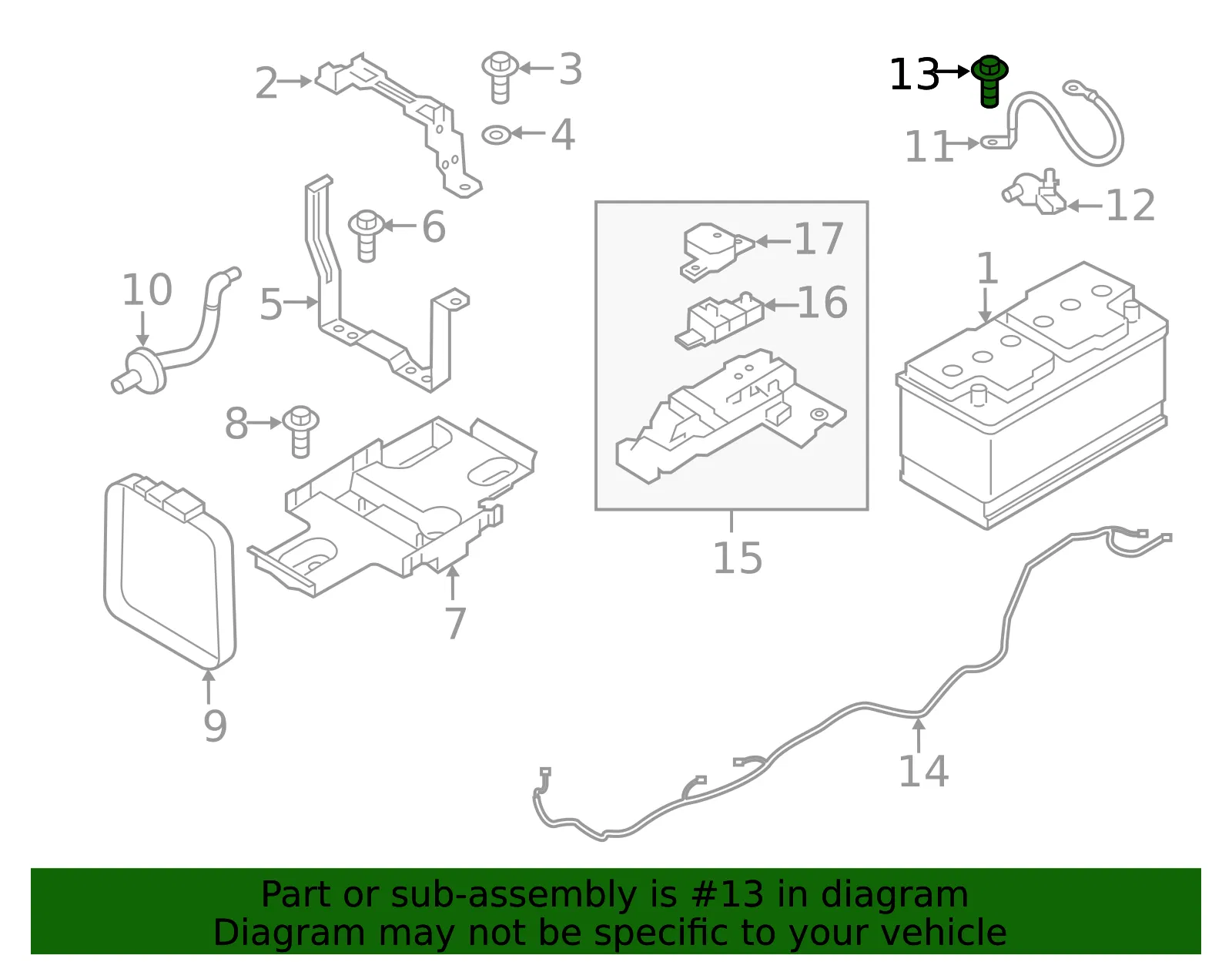Battery Current Sensor Bolt - Volvo (999286) - view 2